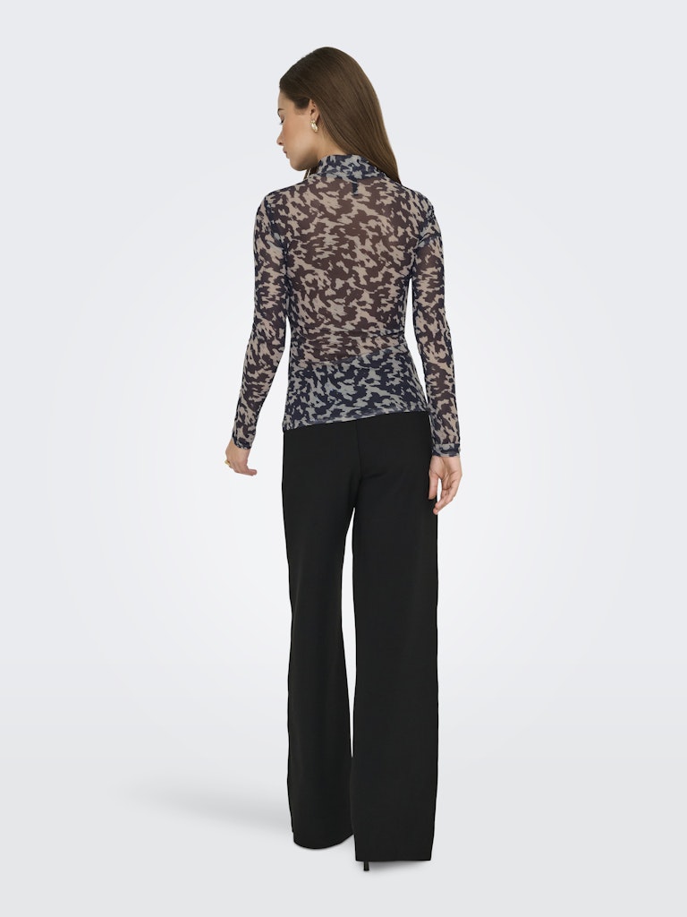 Onlerica Life Mesh L/s Top Jrs Noos - Grijs Dessin