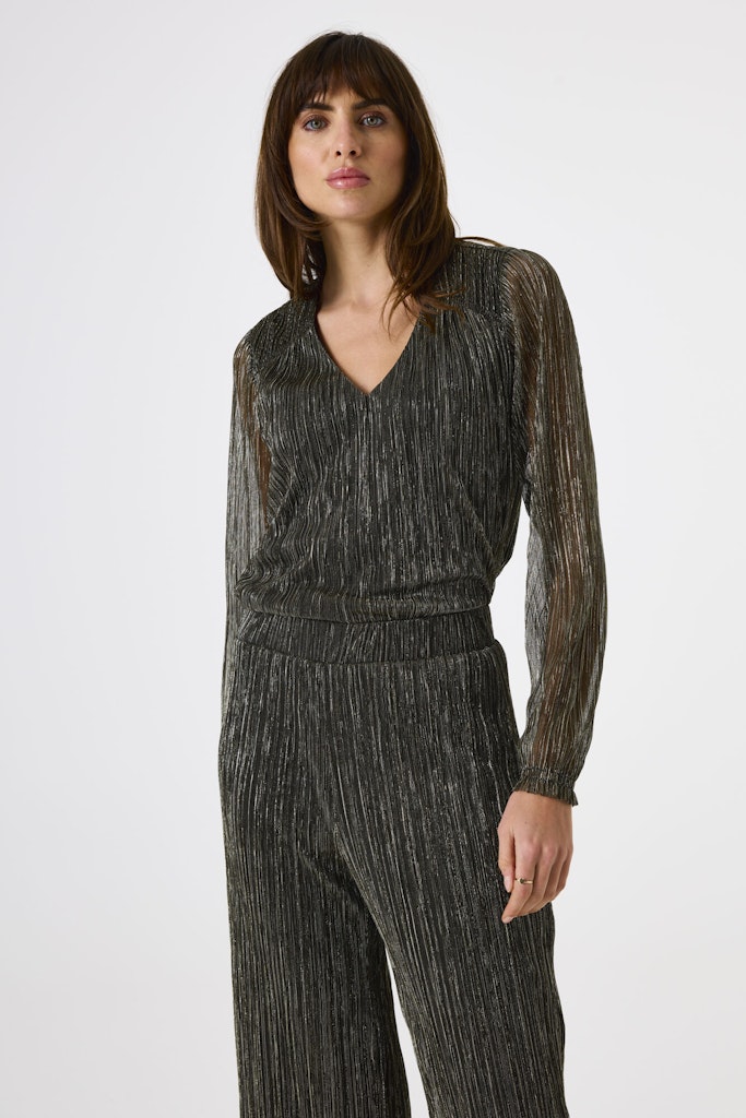 Lurex Top Ls - Goudkleurig