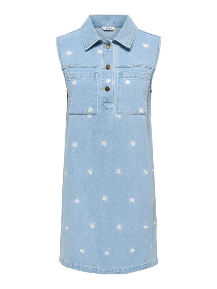 Onldaisy Sl Emb Dnm Dress Gua - Lichtblauw