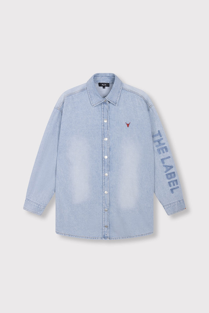 Flowy Denim Dress - Blue Denim