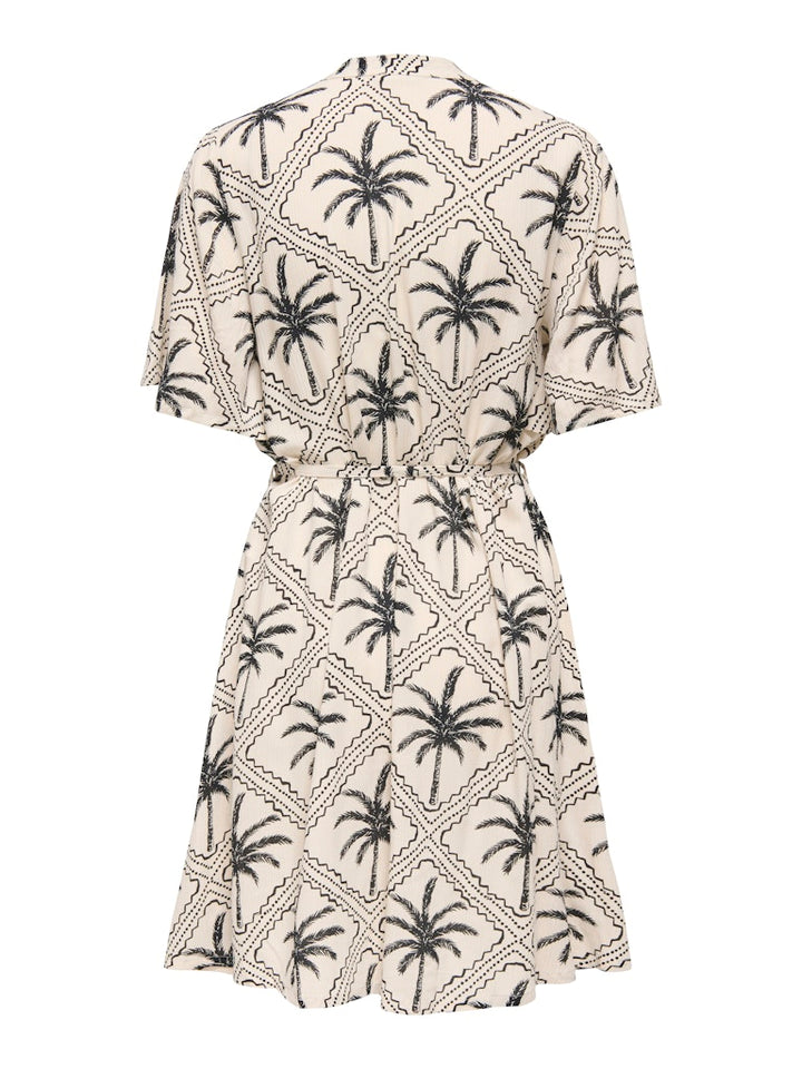 Jdygaby Life S/s Belt Dress Wvn - Zand Dessin