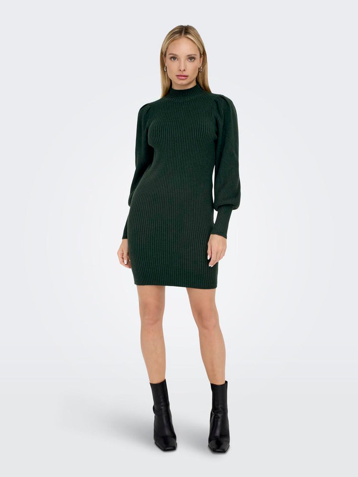 Onlkatia L/s Dress Cc Knt - Donkergroen