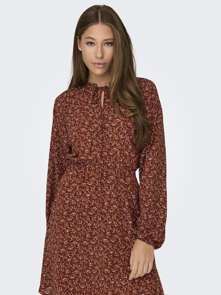 Jdycana L/s Short Dress Wvn - Rood Dessin