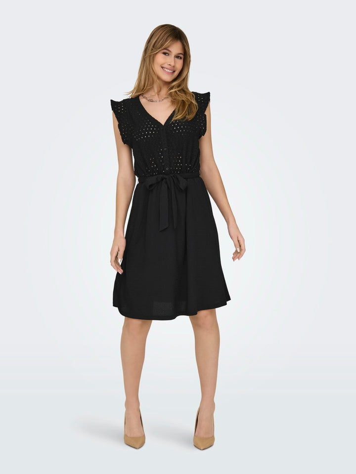 Onlelisa S/l V-neck Dress Cs Jrs - Zwart