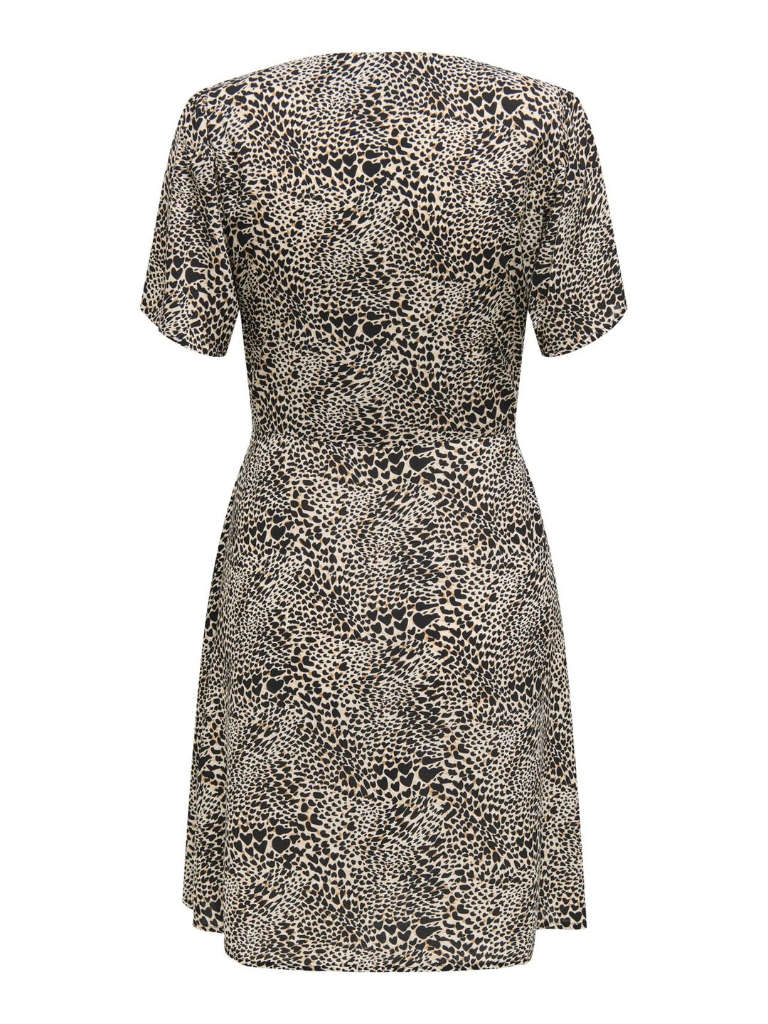 Onlevida S/s Short Dress Wvn Noos - Zwart Dessin