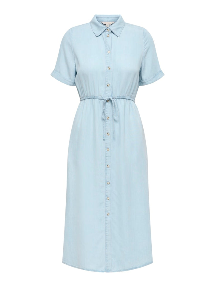 Onlcharis Life 2/4 Shirt Dress Wvn Cc - Blue Denim