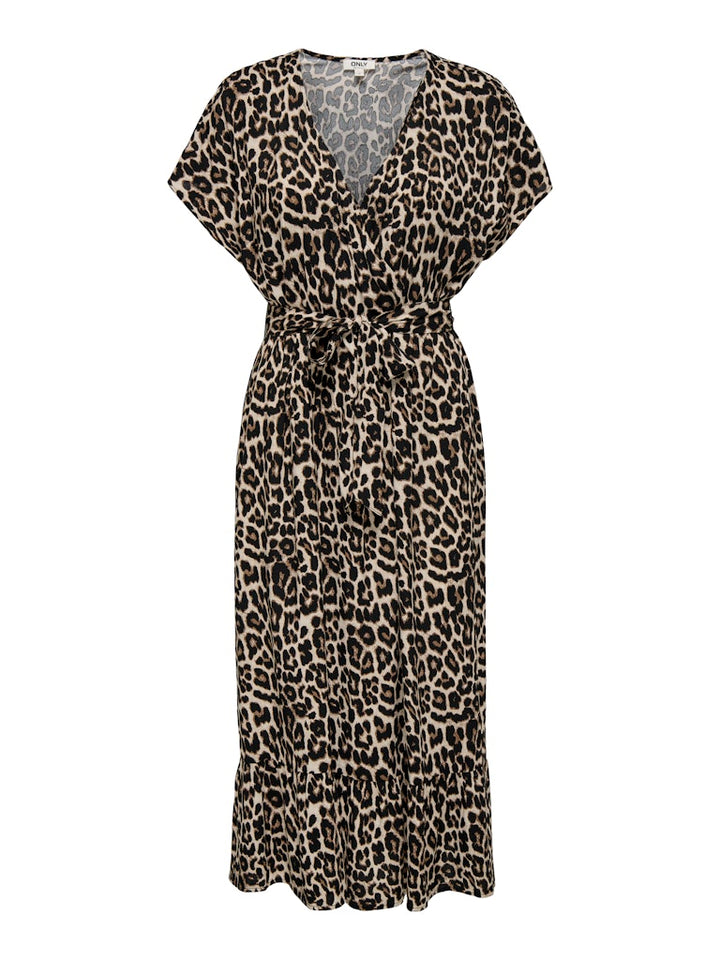 Onlzilla Adele Ss Long Dress Noos Wvn - Bruin Dessin