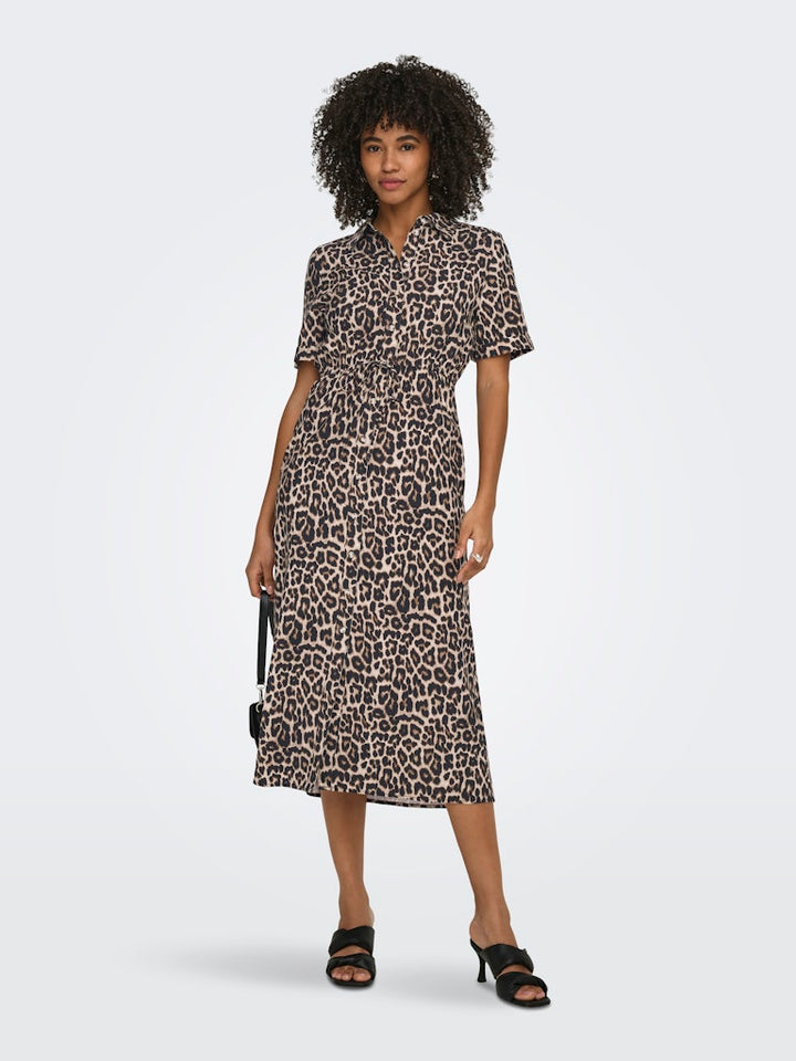 Onlaris Life 2/4 Shirt Dress Wvn Cc - Bruin Dessin