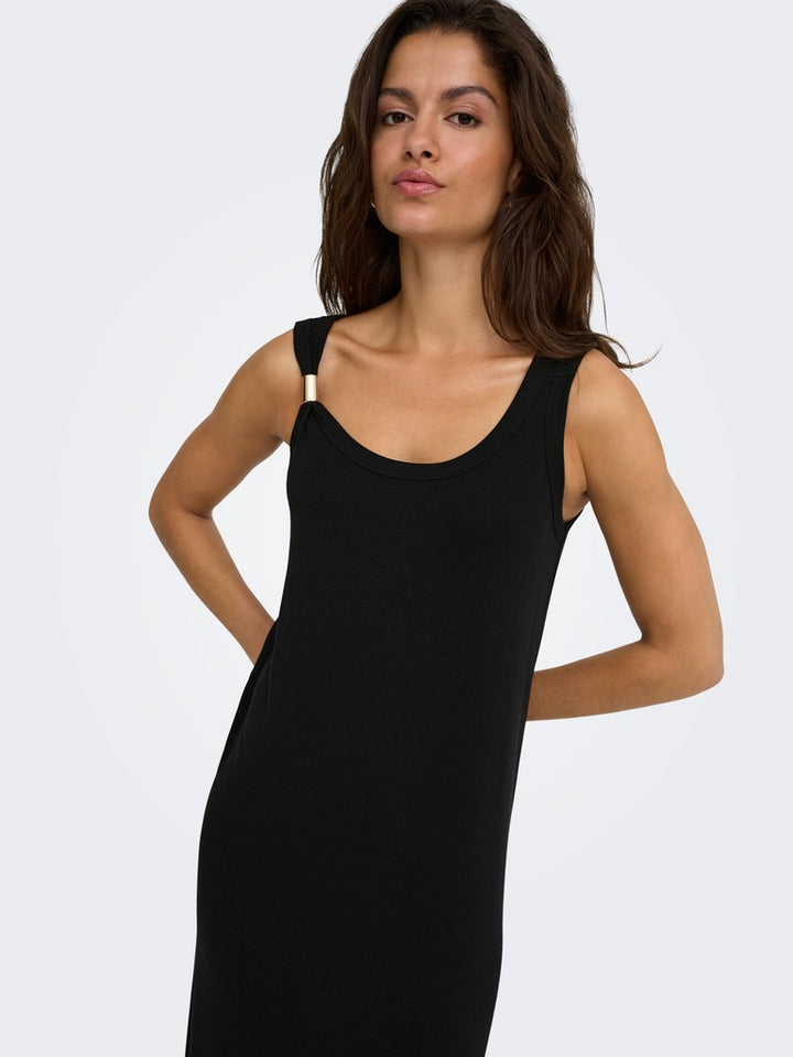 Jdyuffa S/l Long Dress Jrs Exp - Zwart