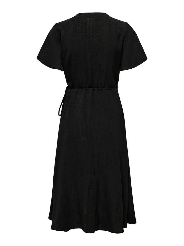 Onlcali Life S/s Wrap Dress Wvn Noos - Zwart
