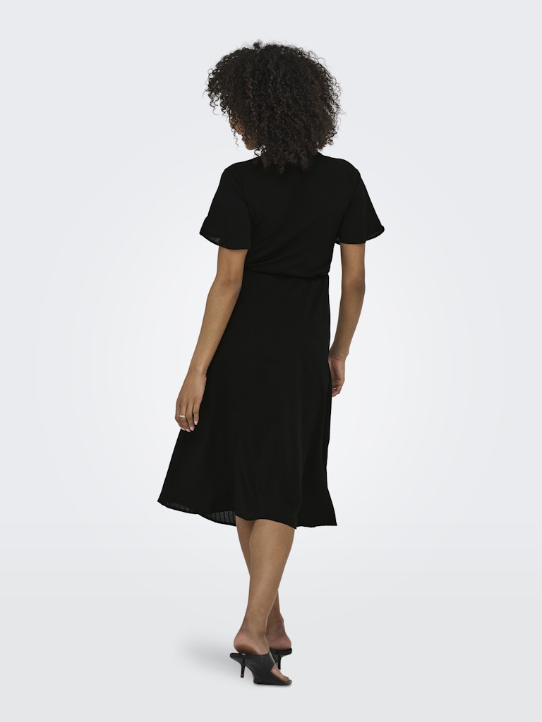 Onlcali Life S/s Wrap Dress Wvn Noos - Zwart