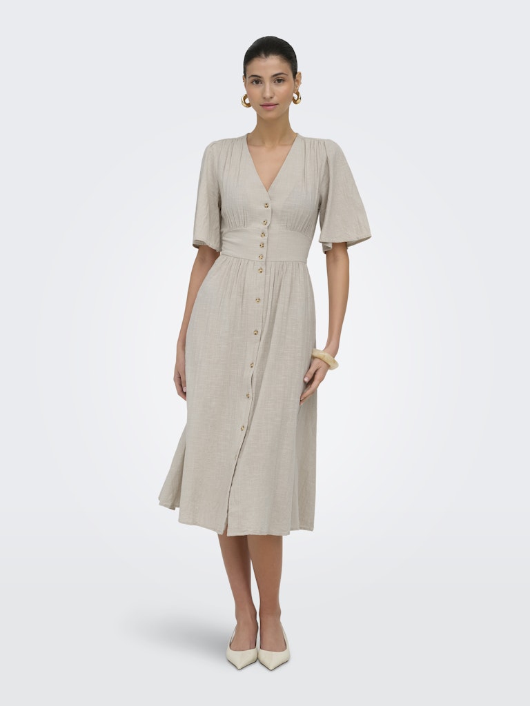 Onltizana 2/4 Midi Dress Wvn Noos - Beige