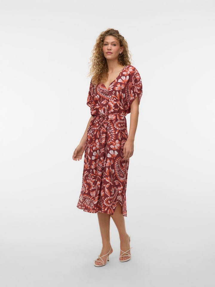 Vmnellie Carla Wide 7/8 Kaftan Wvn Ga - Rood Dessin