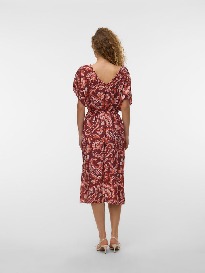 Vmnellie Carla Wide 7/8 Kaftan Wvn Ga - Rood Dessin