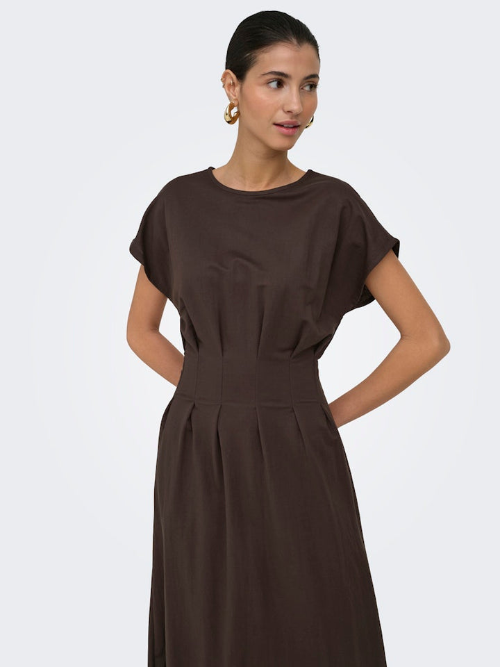 Jdyrebekka Life S/s Midi Dress Jrs - Bruin