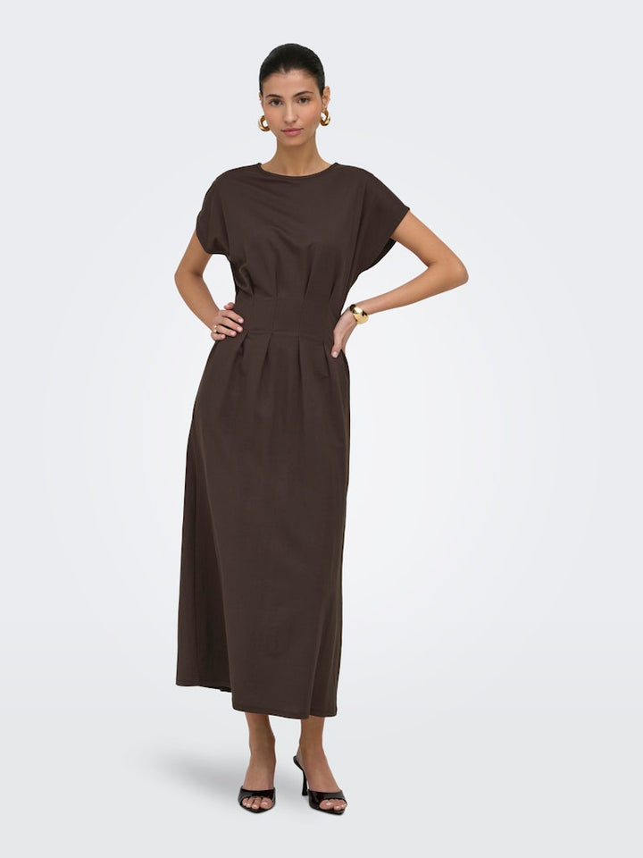 Jdyrebekka Life S/s Midi Dress Jrs - Bruin