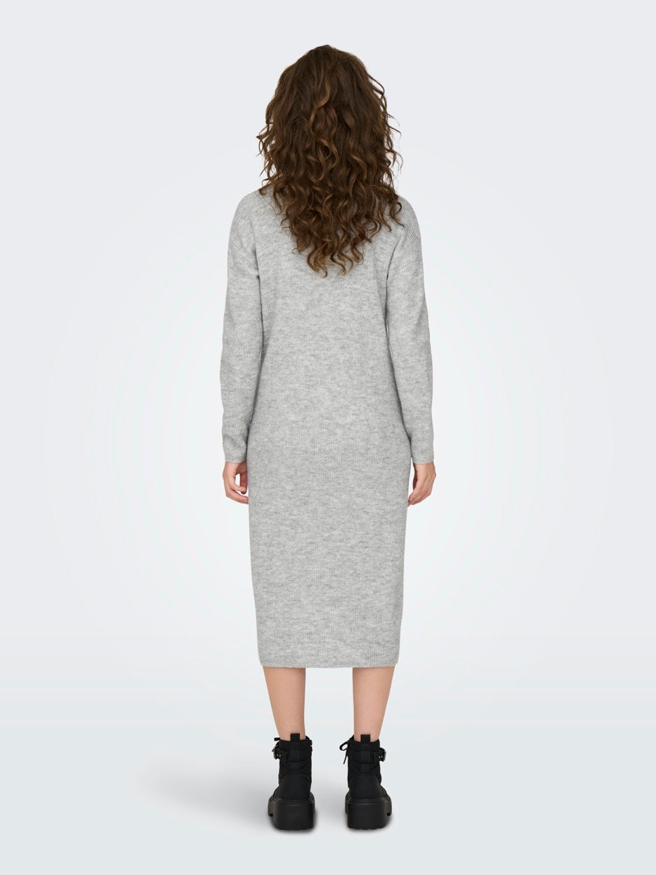 Jdylumi Life L/s High Neck Dress Kn - Grijs Melee