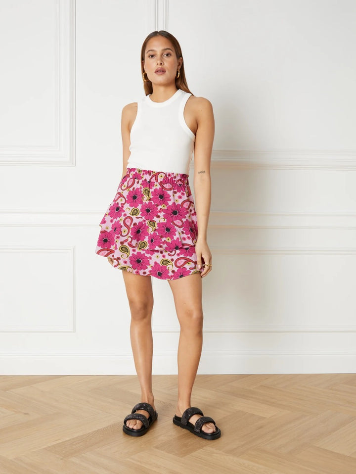 Viv Ladies Woven Flowy Skirt - Paars Dessin