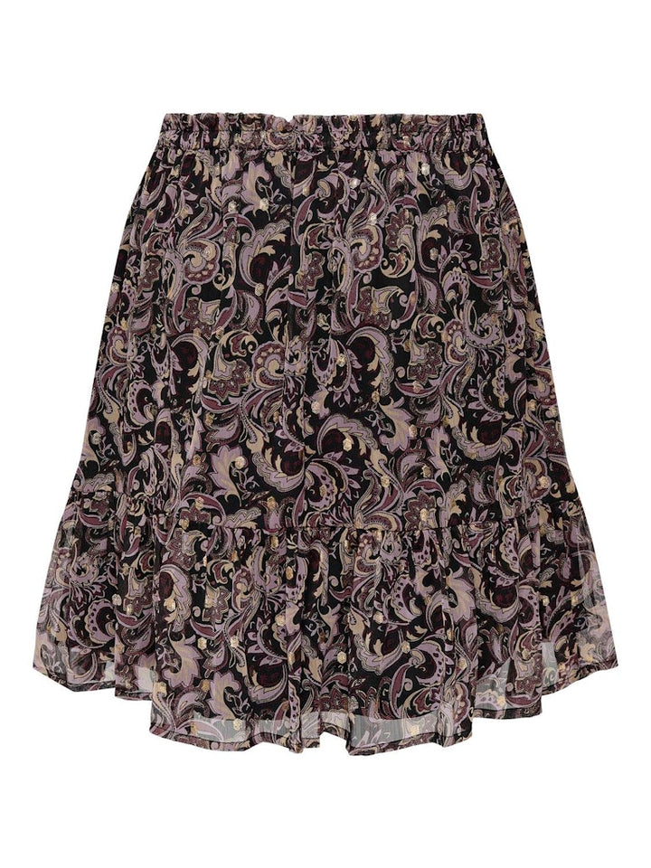 Jdyemily Frill Foil Skirt Wvn - Zwart Dessin