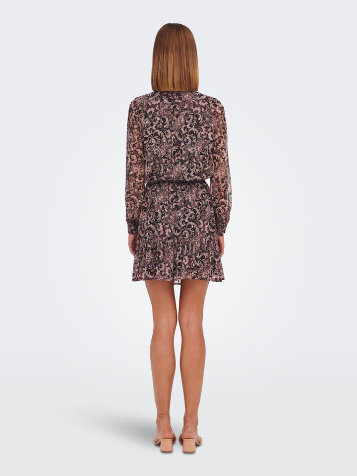 Jdyemily Frill Foil Skirt Wvn - Zwart Dessin