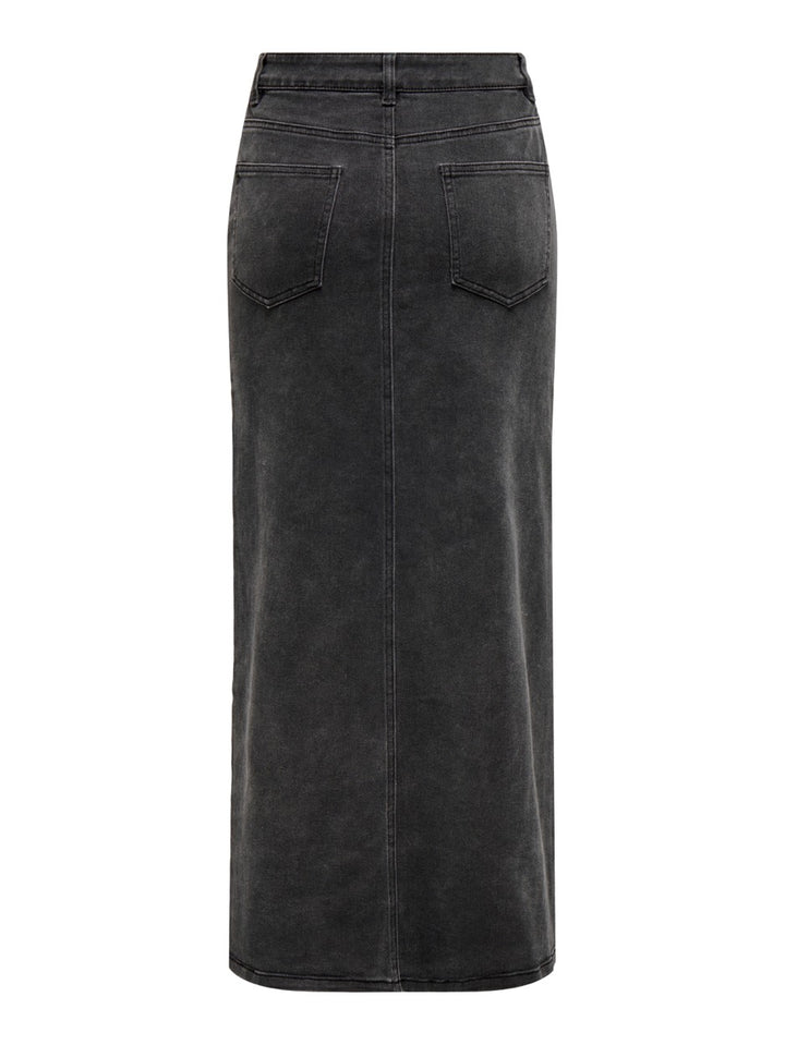 Onlkita Button Maxi Dnm Skirt Gua - Black Denim