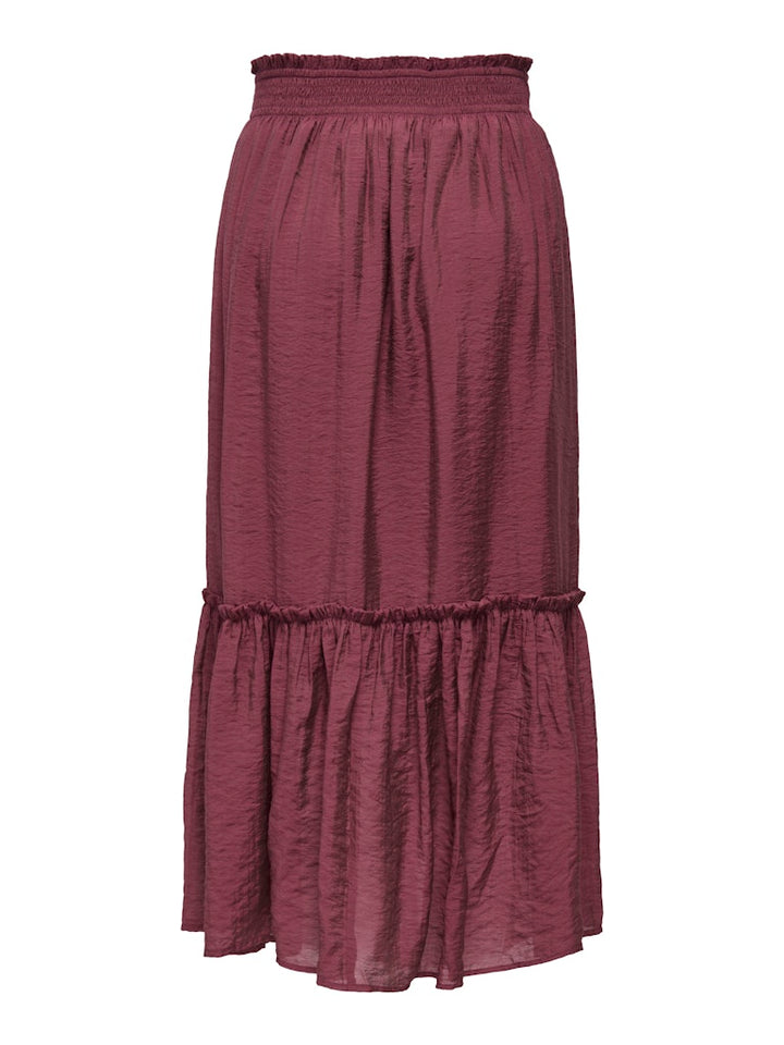 Jdypaige Mw Midi Skirt Wvn - Steenrood