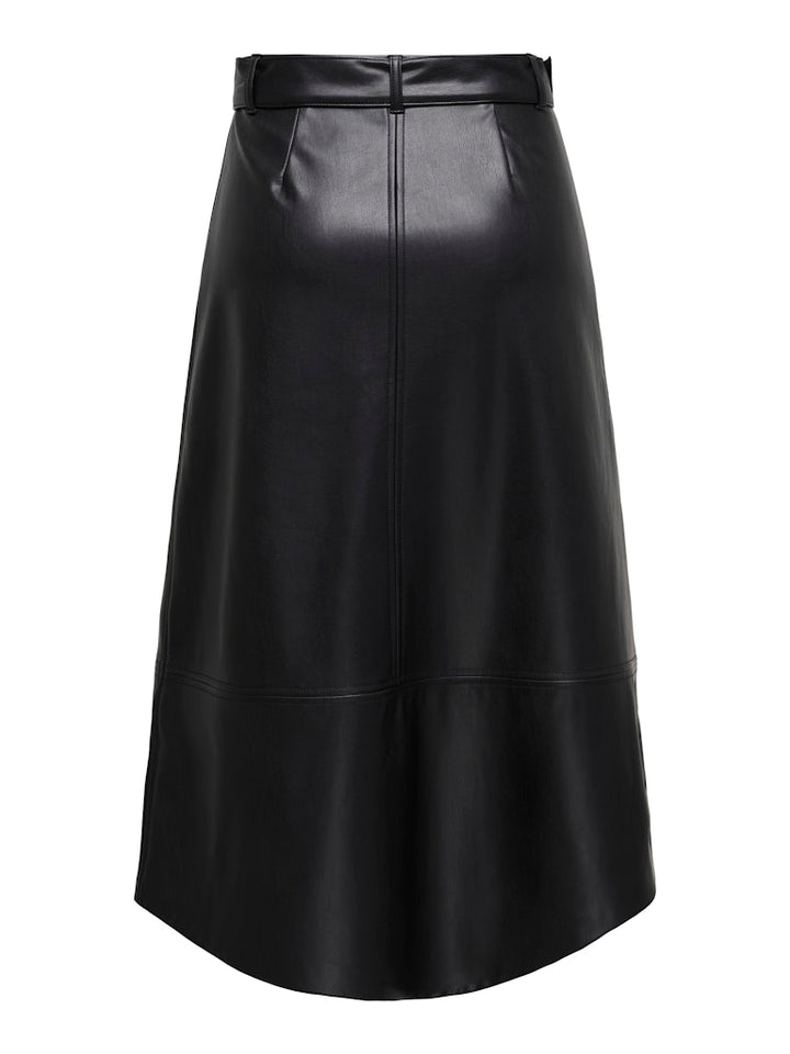 Jdyantoine Hw Faux Leather Skirt Pnt - Zwart