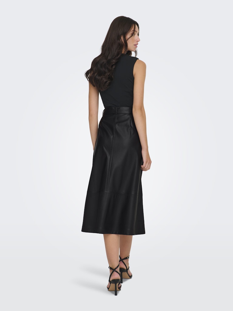 Jdyantoine Hw Faux Leather Skirt Pnt - Zwart
