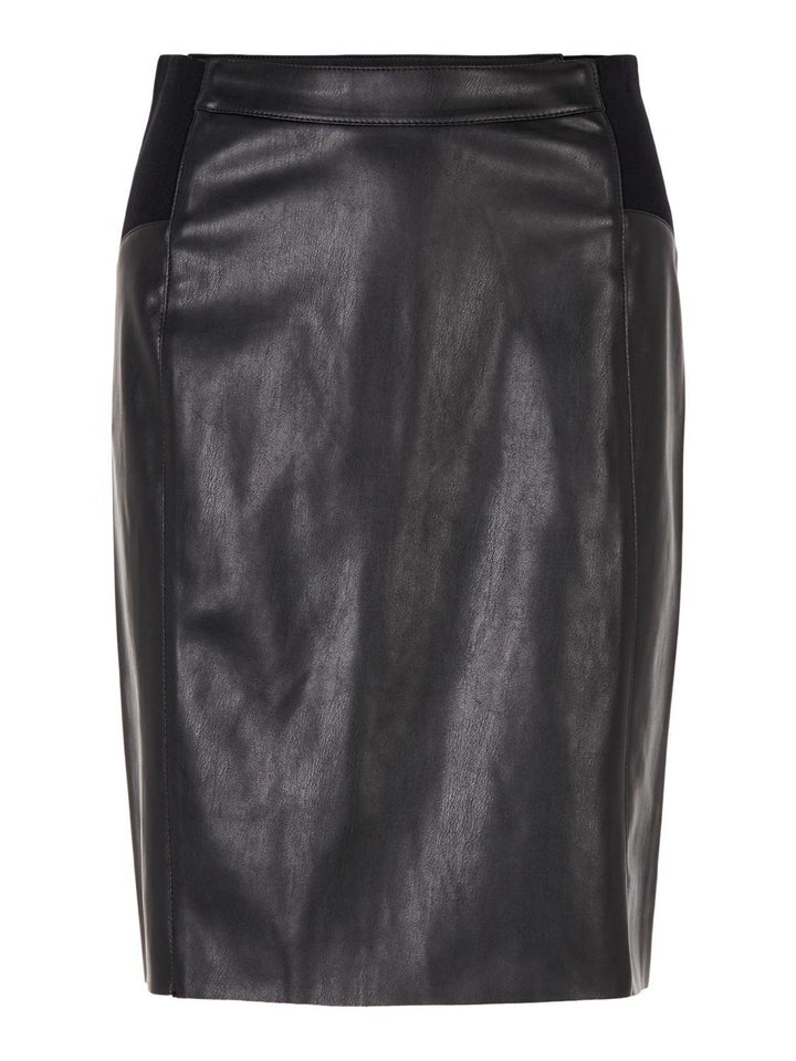 Vmbuttersia Hw Coated Skirt - Zwart