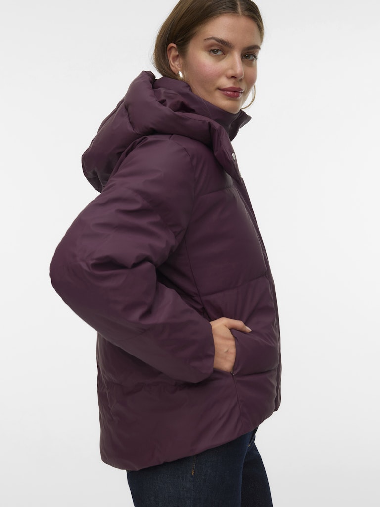 Vmgretakylie Short Coated Jacket Noos - Bordeaux
