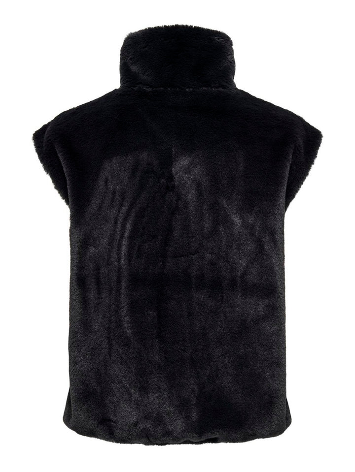 Jdyesther Faux Fur Waistcoat Otw Qi - Antraciet