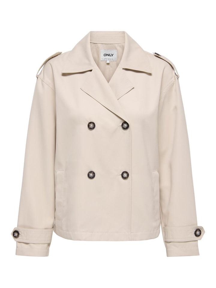 Onlhannah Short Trenchcoat Otw - Beige