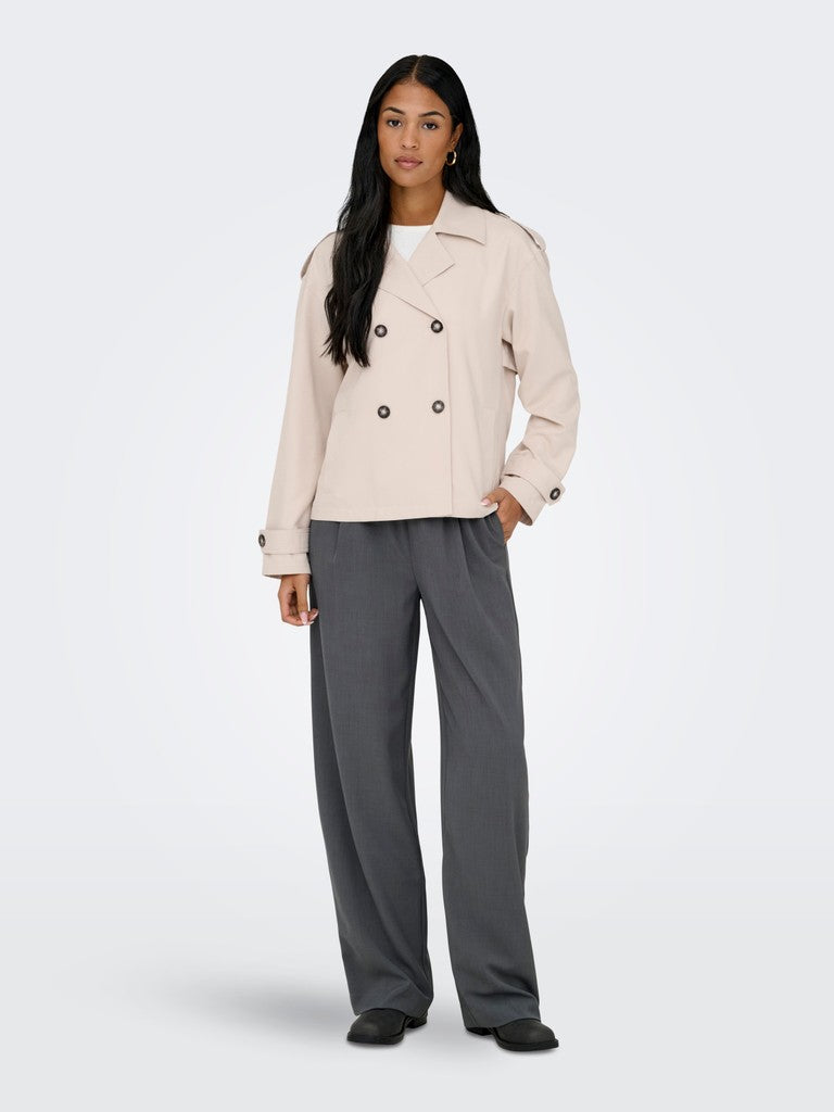 Onlhannah Short Trenchcoat Otw - Beige