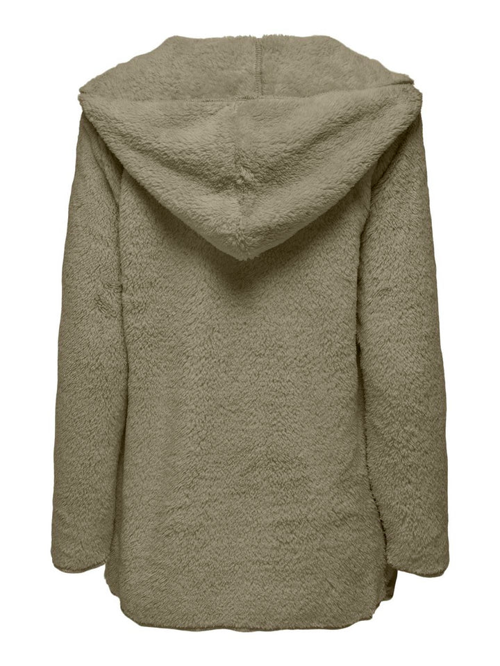 Onlcontact Hood Sherpa Coat Otw Cc - Oud Groen