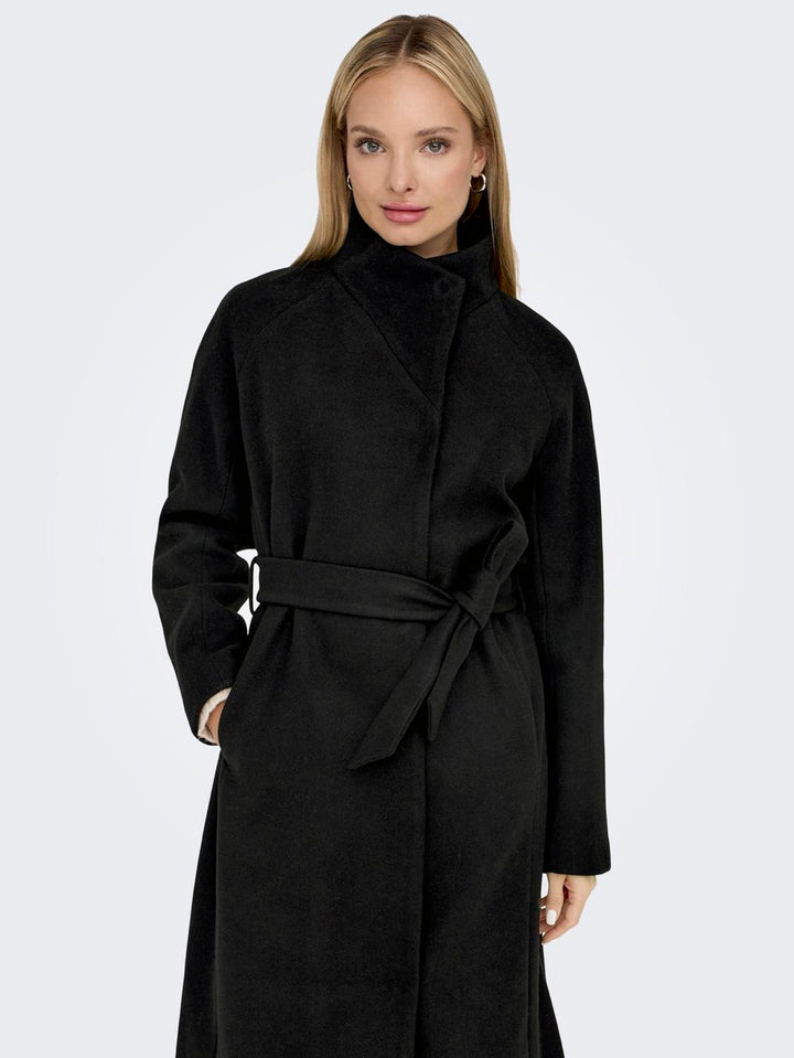 Onlemma Life High Neck Coat Otw - Zwart