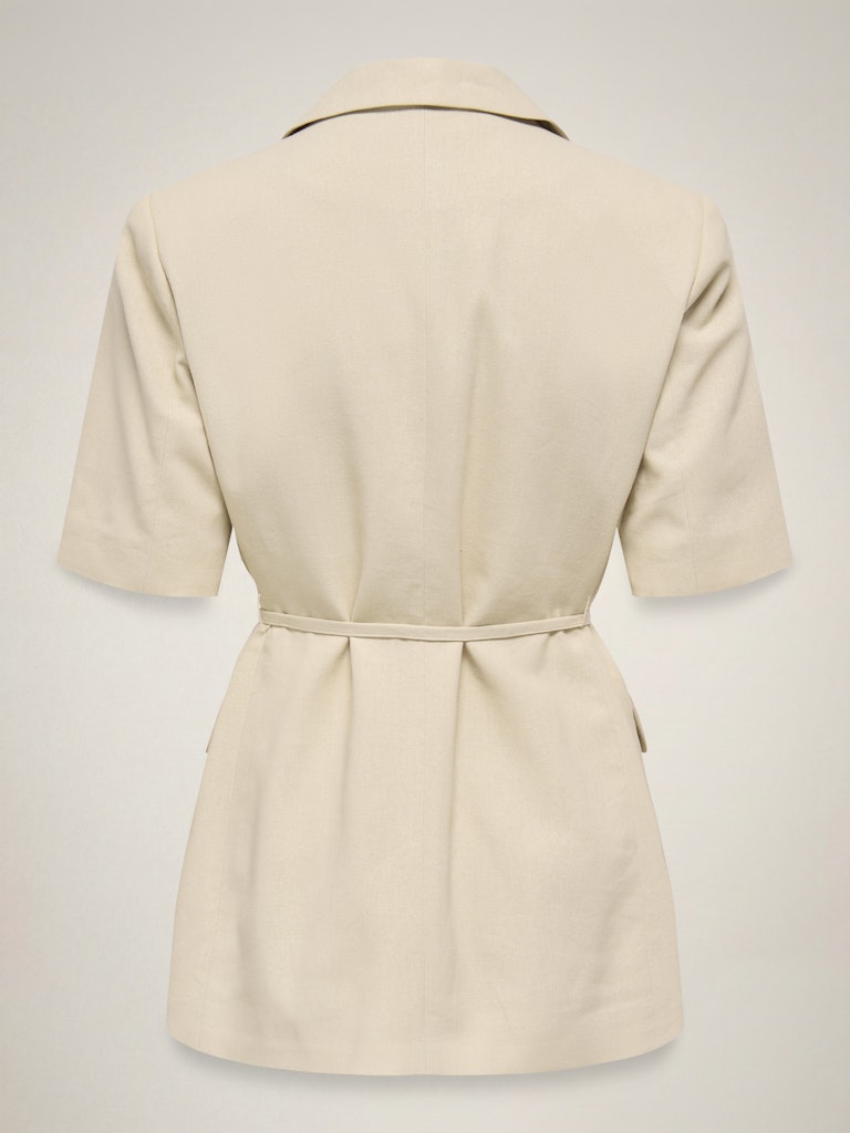 Jdynaomi Linen S/s Belt Blazer Tlr - Zand