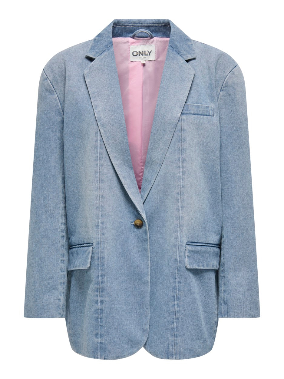 Onlcory Ls Dnm Blazer Gua - Blue Denim