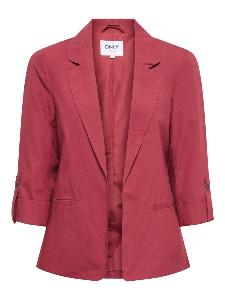 Onlcaro-isola 3/4 Unlined Blazer Tlr - Bordeaux