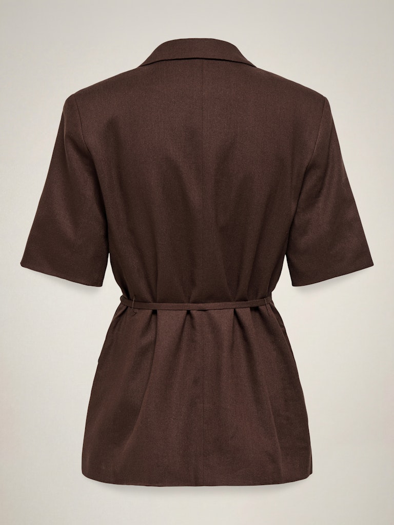 Jdynaomi Linen S/s Belt Blazer Tlr - Bruin