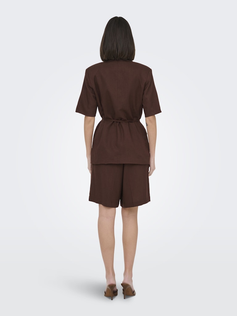 Jdynaomi Linen S/s Belt Blazer Tlr - Bruin