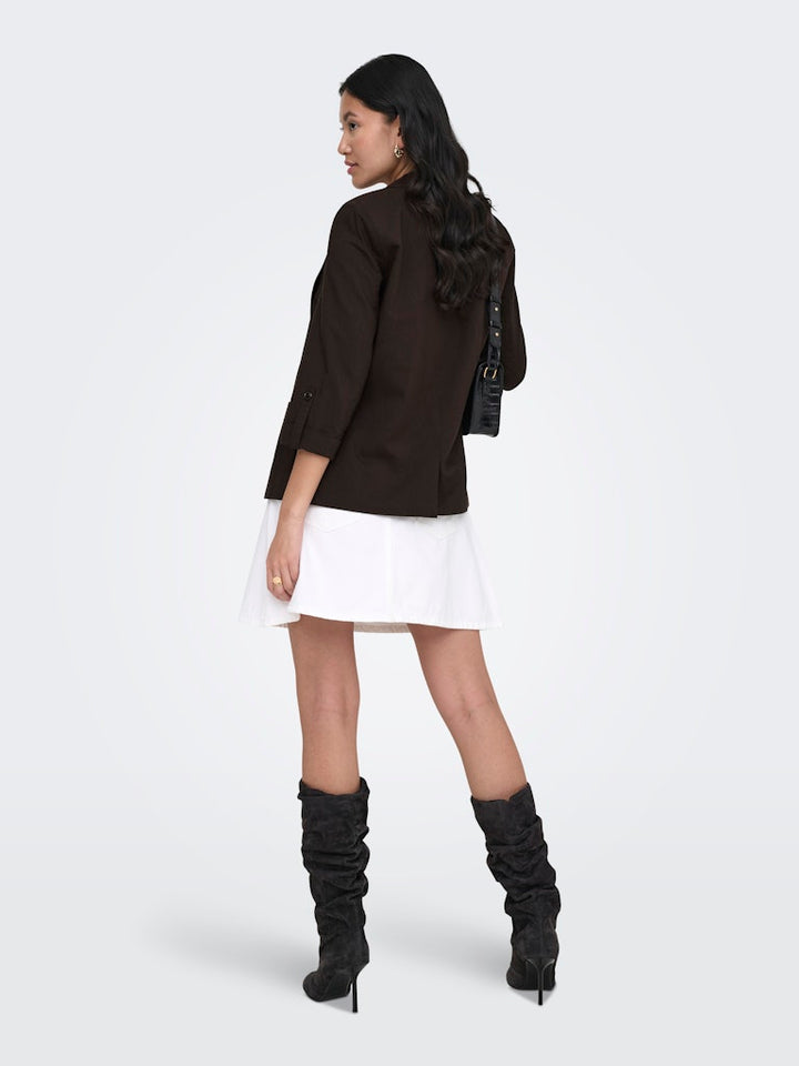 Onlcaro-isola 3/4 Unlined Blazer Tlr - Bruin