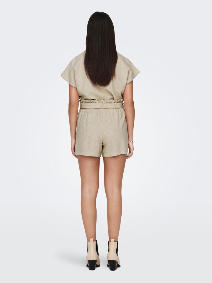 Jdysay Mw  Linen Shorts Wvn Noos - Zand