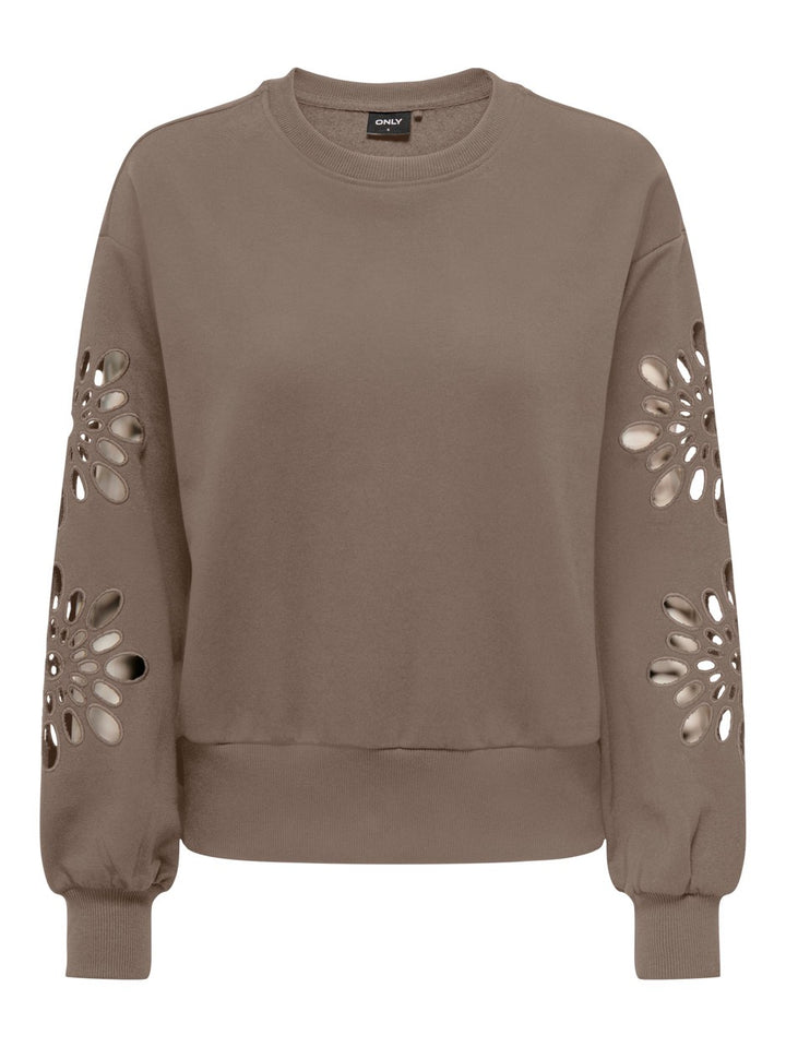 Onlwinnie L/s O-neck Swt - Taupe