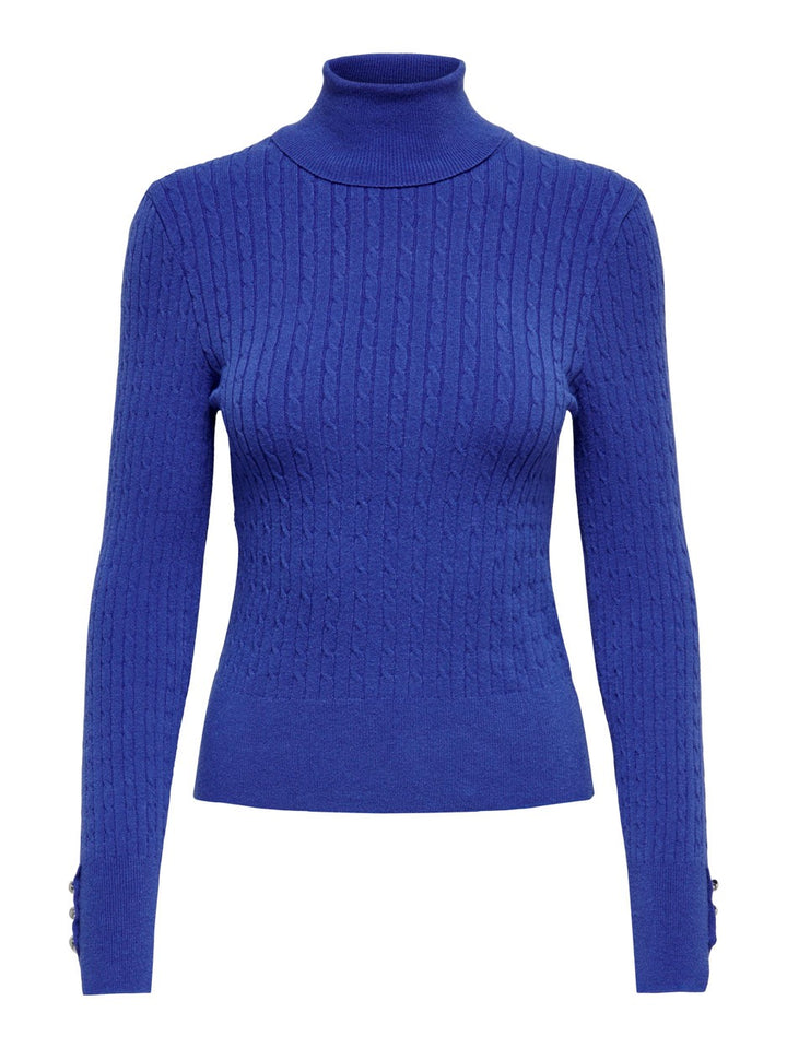 Onllorelai Ls Cable Rollneck Knt - Blauw