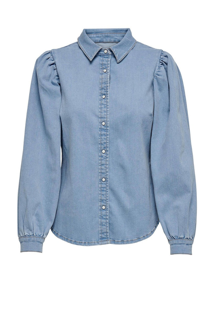 Onlrocco Stretch Ls Dnm Shirt - Blue Denim