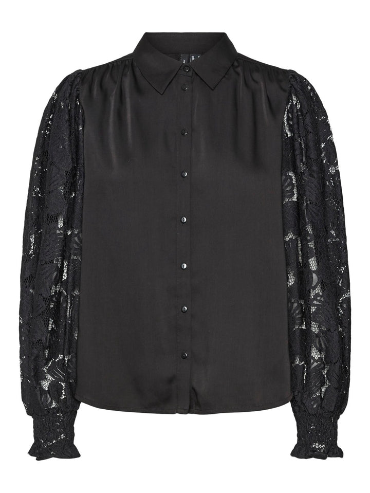 Vmcabena L/s Shirt Wvn Btq - Zwart