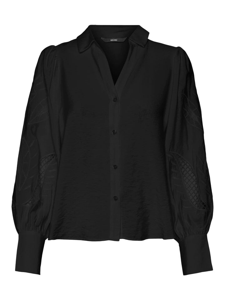 Vmosla Ls Shirt Wvn - Zwart