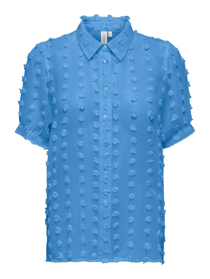 Onlpixi Ss Frill Shirt Wvn - Blauw