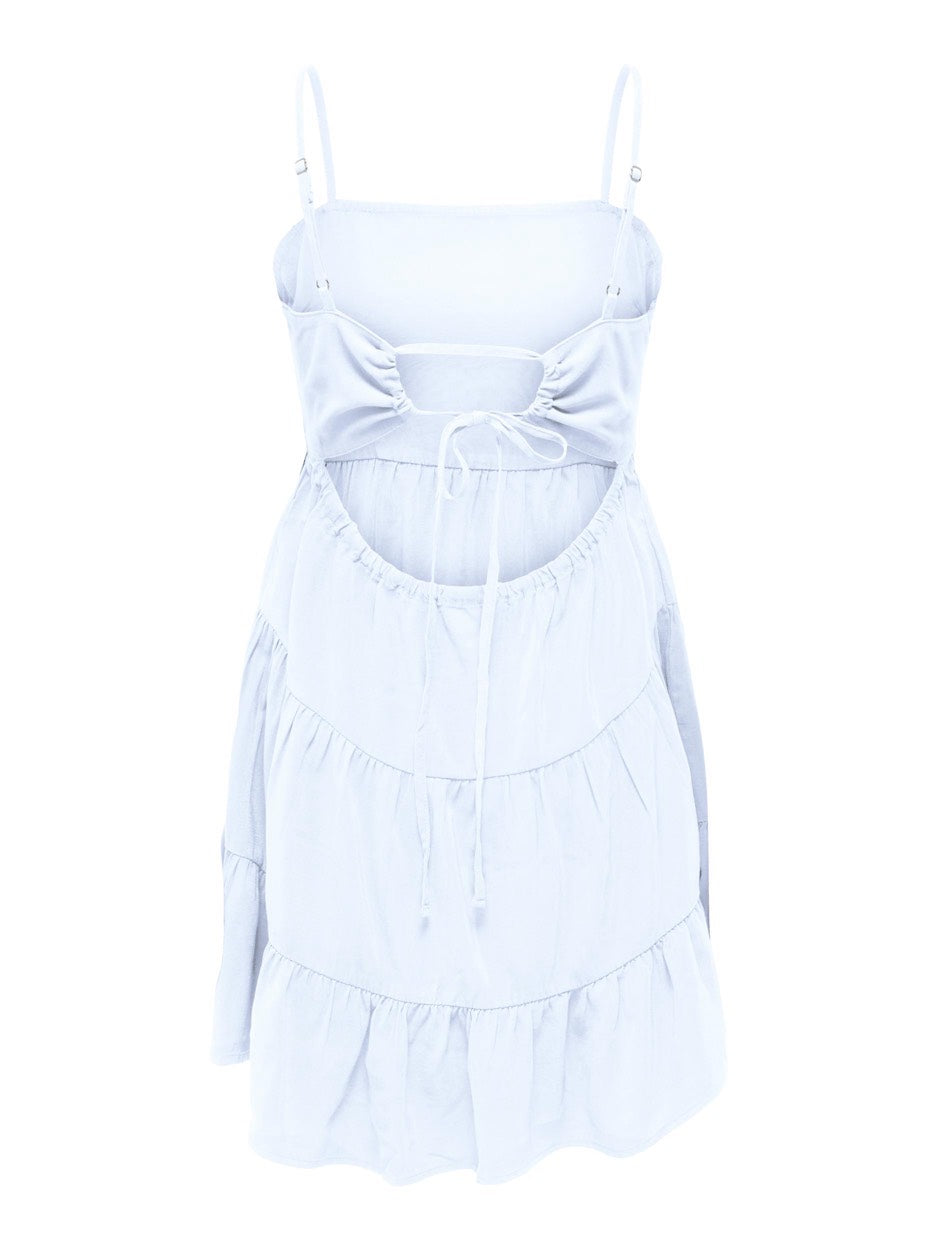 Onlaris Life Short Strap Dress Pnt - Off-white