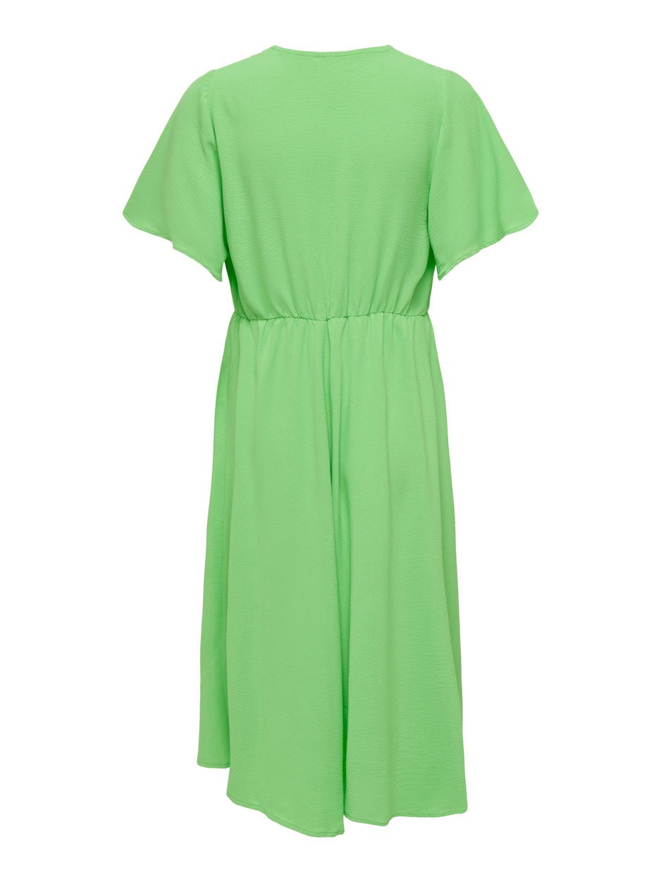 Onlmette Ss Wrap Dress Wvn - Groen